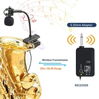 uhf wireless instruments microphone receiver w transmitter for clarinet trumbone trumpet instrument recording live performance