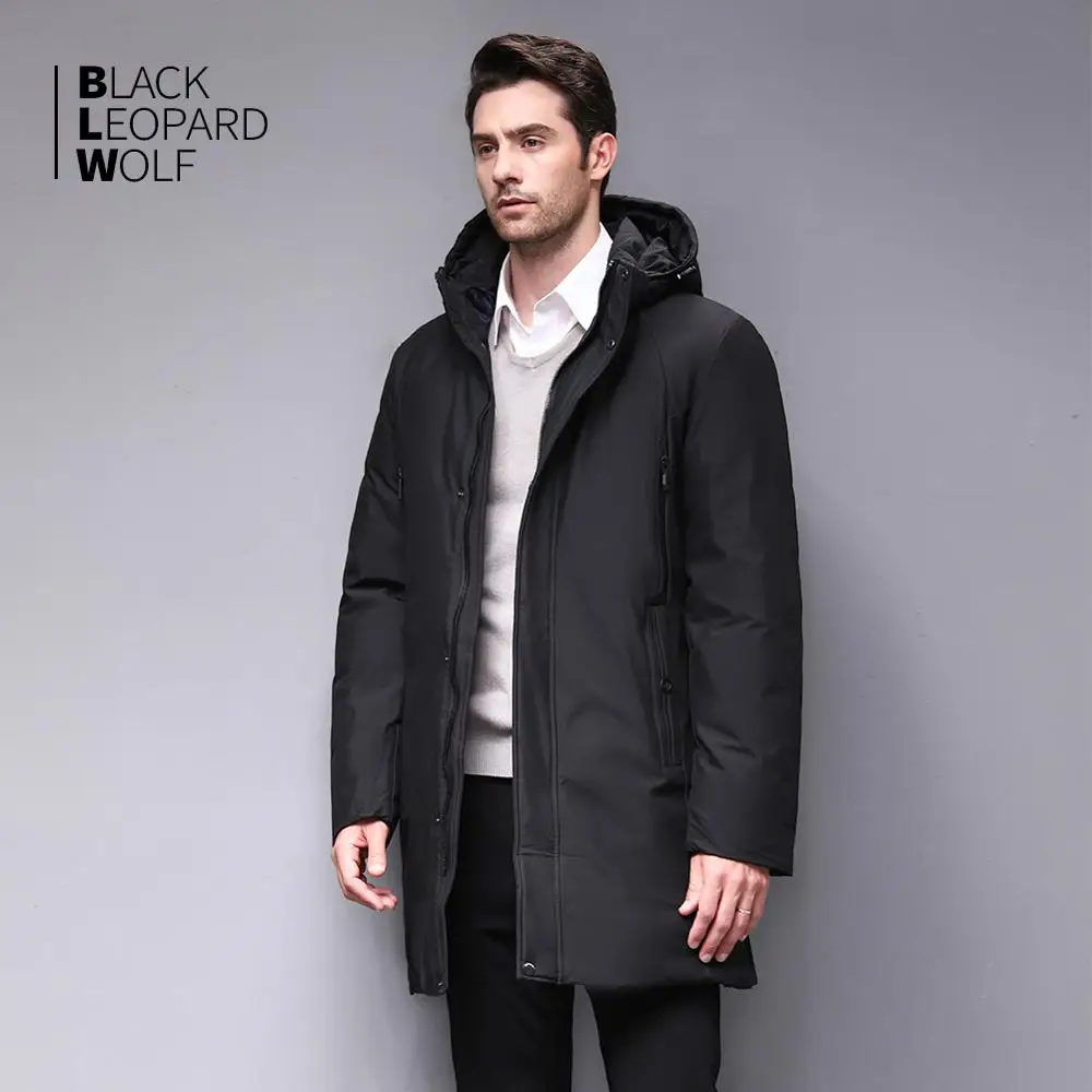 Blackleopardwolf Зимнее пальто парка съемный воротник теплая куртка подкладка из хлопка зимний пуховик мужская одежда BL-852