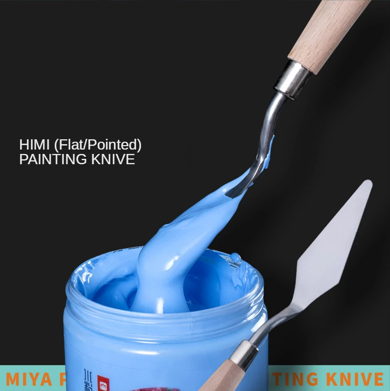

HIMI Painting Knive Pointed Flat Head Stainless Steel Palette Knife Spatula Scraper for Mixing Art Oil Paint Acrylic Gouache