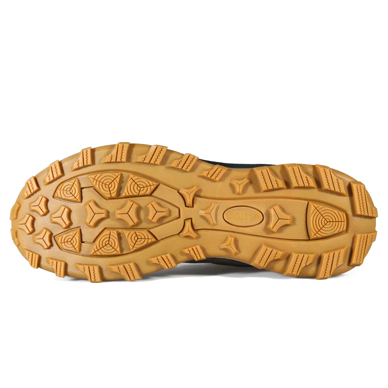 Мужские кроссовки из натуральной кожи на шнуровке Нескользящие для туризма |