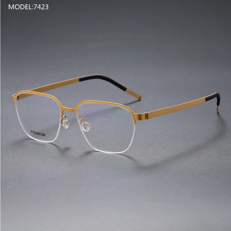 Новинка Дания бренд 7423 титановые очки мужские Безвинтовые для чтения