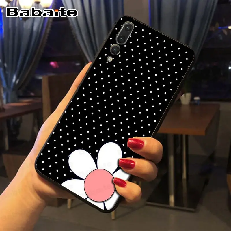 Мягкий чехол в горошек с фотографией на заказ для huawei p20 pro p20lite honor8x nova 3i P30 mate20 |