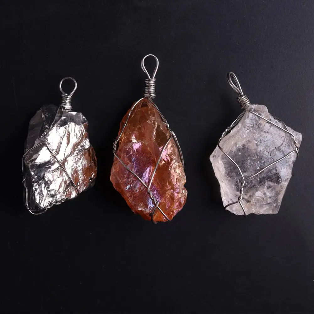 6 шт. Креативный дизайн посеребренный Прозрачный кристаллический кварц