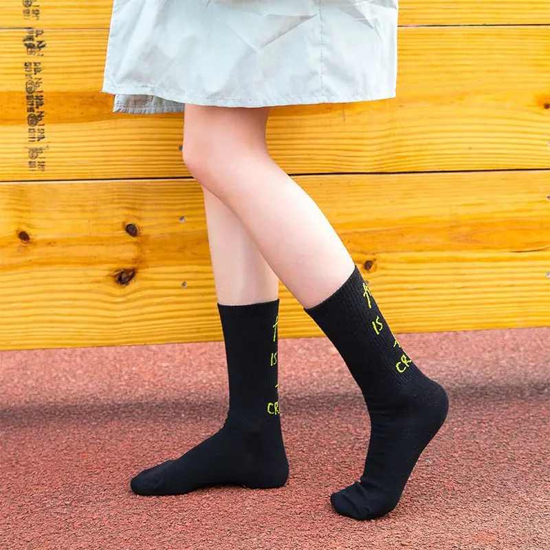 Женские хлопковые носки в стиле Харадзюку забавные хип-хоп новые модные женские