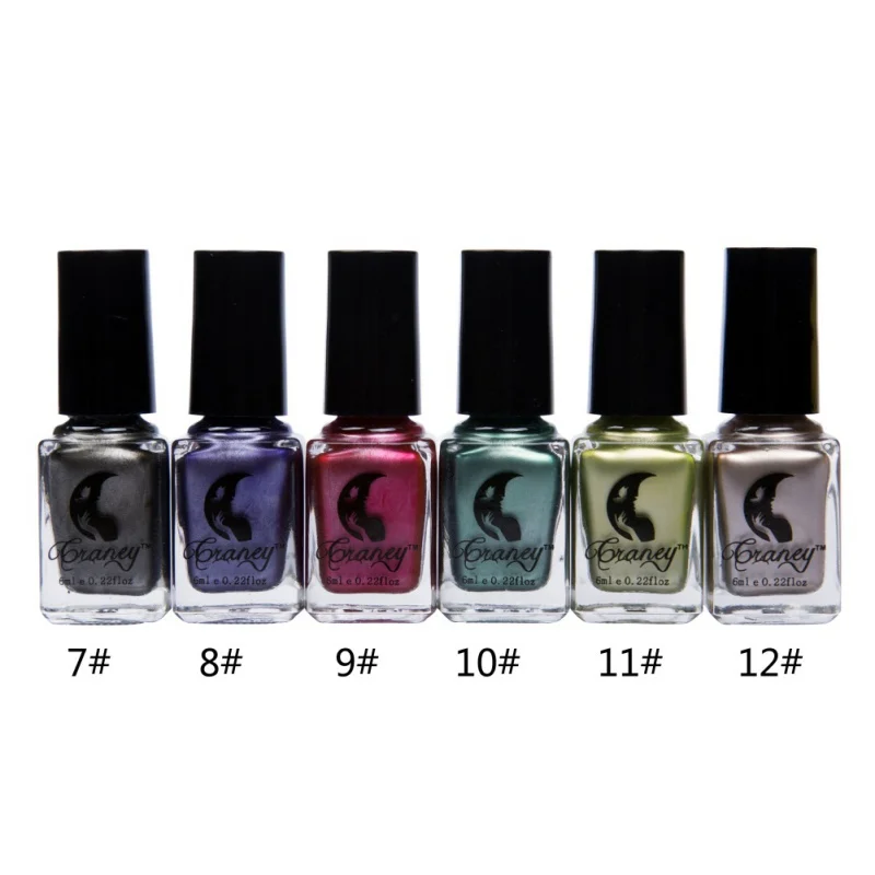 6 мл металлический зеркальный лак для ногтей долговечный не выцветающий