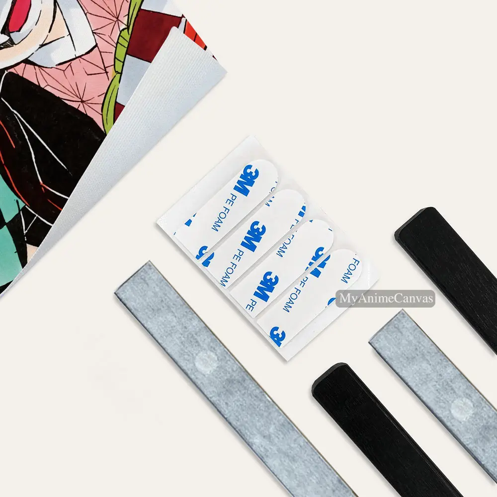 

Anime Demon Slayer wooden Frame Canvas Manga Decoration prints For kids Living Room Magnetic Framed Home decor painting
