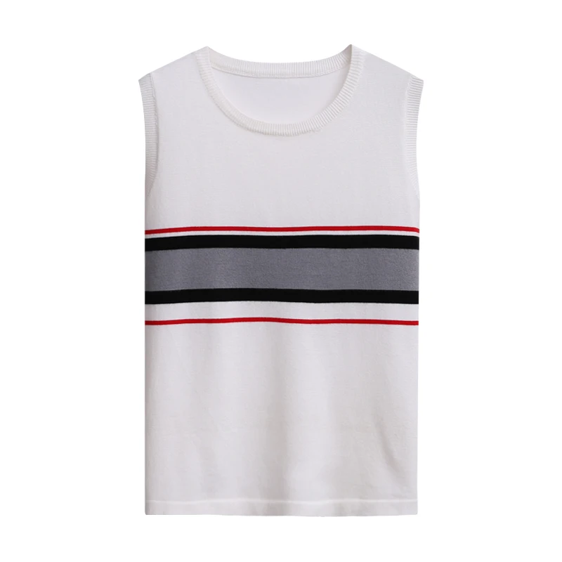 Женский топ без рукавов GLAUKE Свободный укороченный на бретелях с круглым вырезом