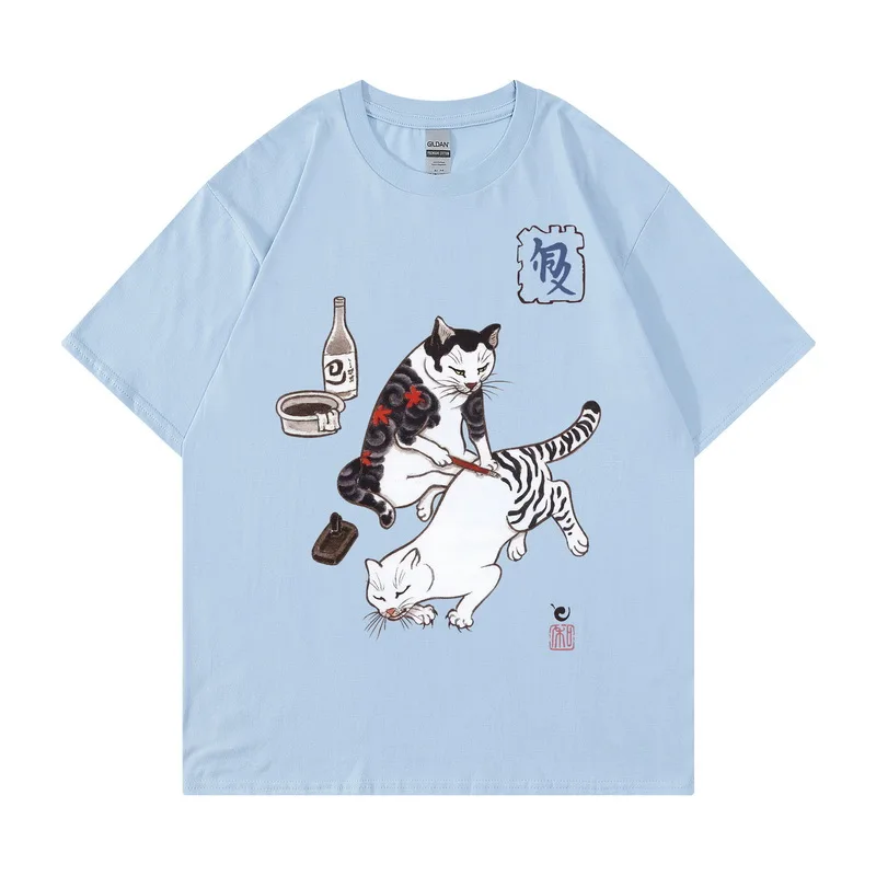 Футболка мужская с принтом в стиле хип-хоп хлопковая рубашка Харадзюку топ