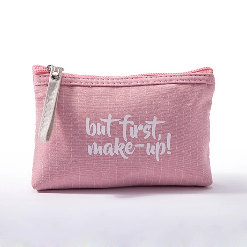 

Portable Women Letter Small Makeup Bag Travel Wash Cosmetic Pouch Clutch bag Organizer Toiletry Beauty Case