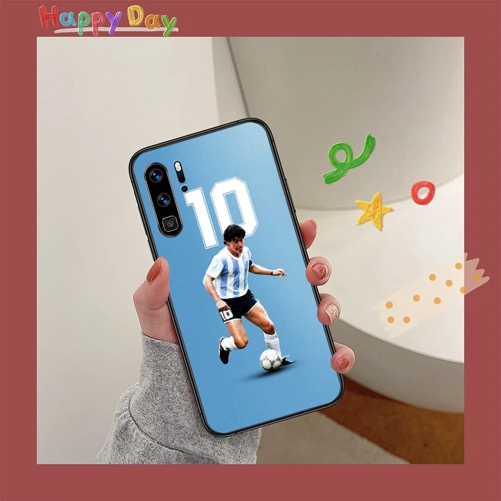 

Maradona football king Phone Case For HUAWEI P 9 10 20 30 40 Lite smart Pro Z 2019 Nova 5T 6 7 i black Cell Painting Etui Soft
