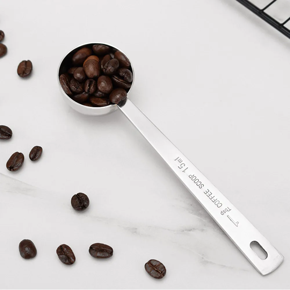 

15ml Measuring Spoon Stainless Steel Coffee Milk Powder Tea Leaves Self Measuring Scoop Spoon kitchen Measuring Scoop Tools