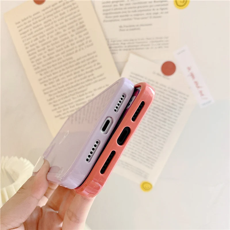 

INS Cute Love Heart Phone Case For iPhone 12 Pro Max 11 XS Max XR X 7 8 Plus 12 Mini SE 2020 Camera Protection Candy Color Shell