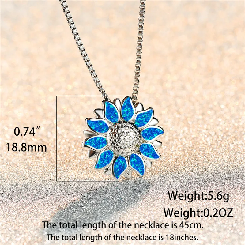 Роскошные женские туфли-лодочки синий Опаловый кулон ожерелье шарма серебро