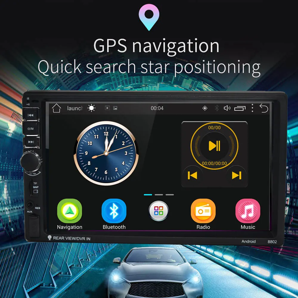 BYNCG 7 &quotAndroid автомобильный Радио Стерео gps навигация Bluetooth USB SD 2 Din сенсорный