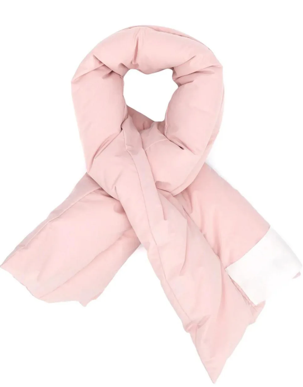 

Winter White 2021 Duck Down Pure Color Down Filling Scarf Cotton Bib Fake Collar Warm Men and Women Same Style