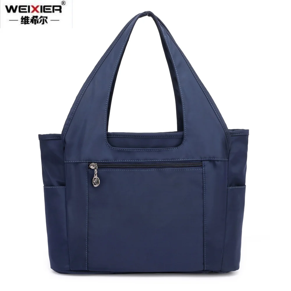 

2021 New Fashion Women's Soft Handbag High Quality Waterproof nylon Simple Tote Shopping Bag Purse Bolsos Mujer multiple colour