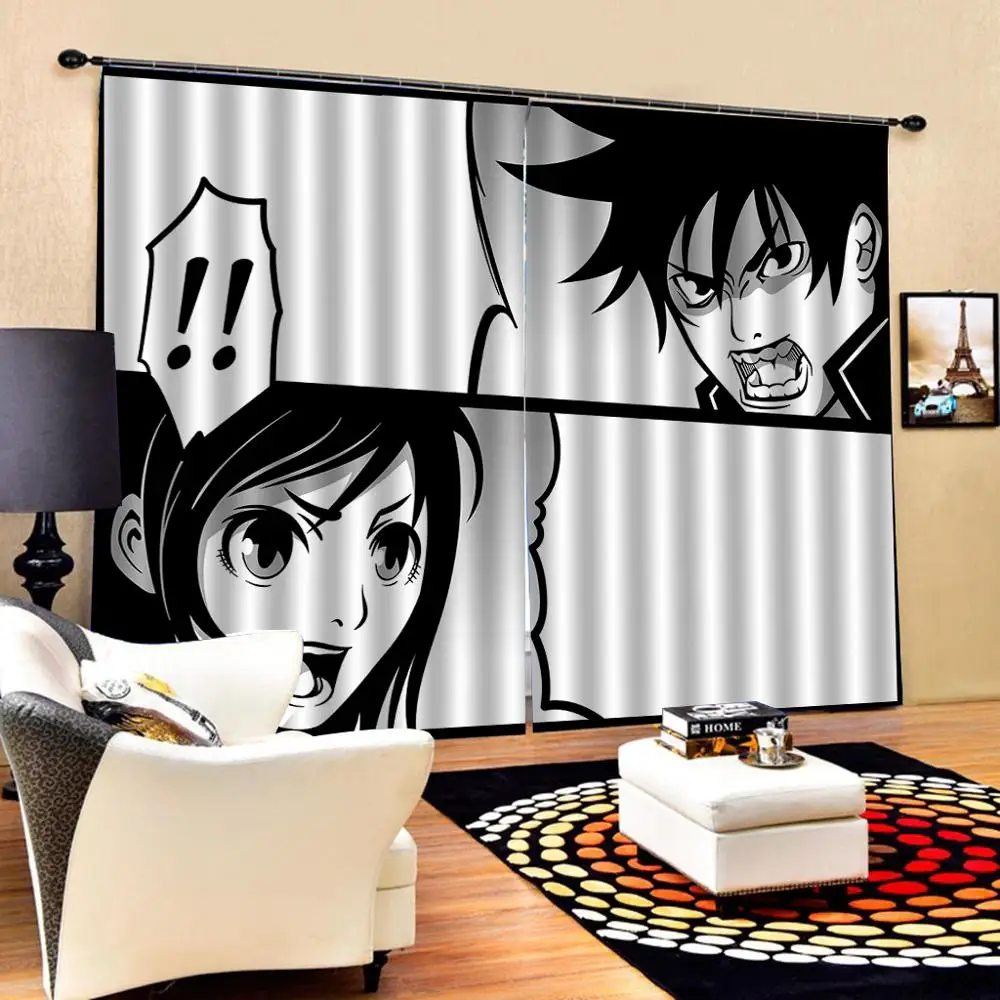 Тканевые затемняющие шторы для гостиной спальни с героями мультфильмов