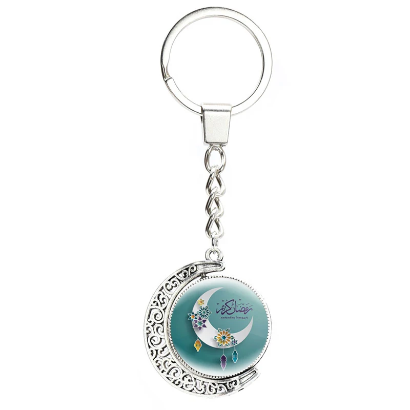 Двусторонний стеклянный брелок для ключей поворот на 360 градусов - купить по