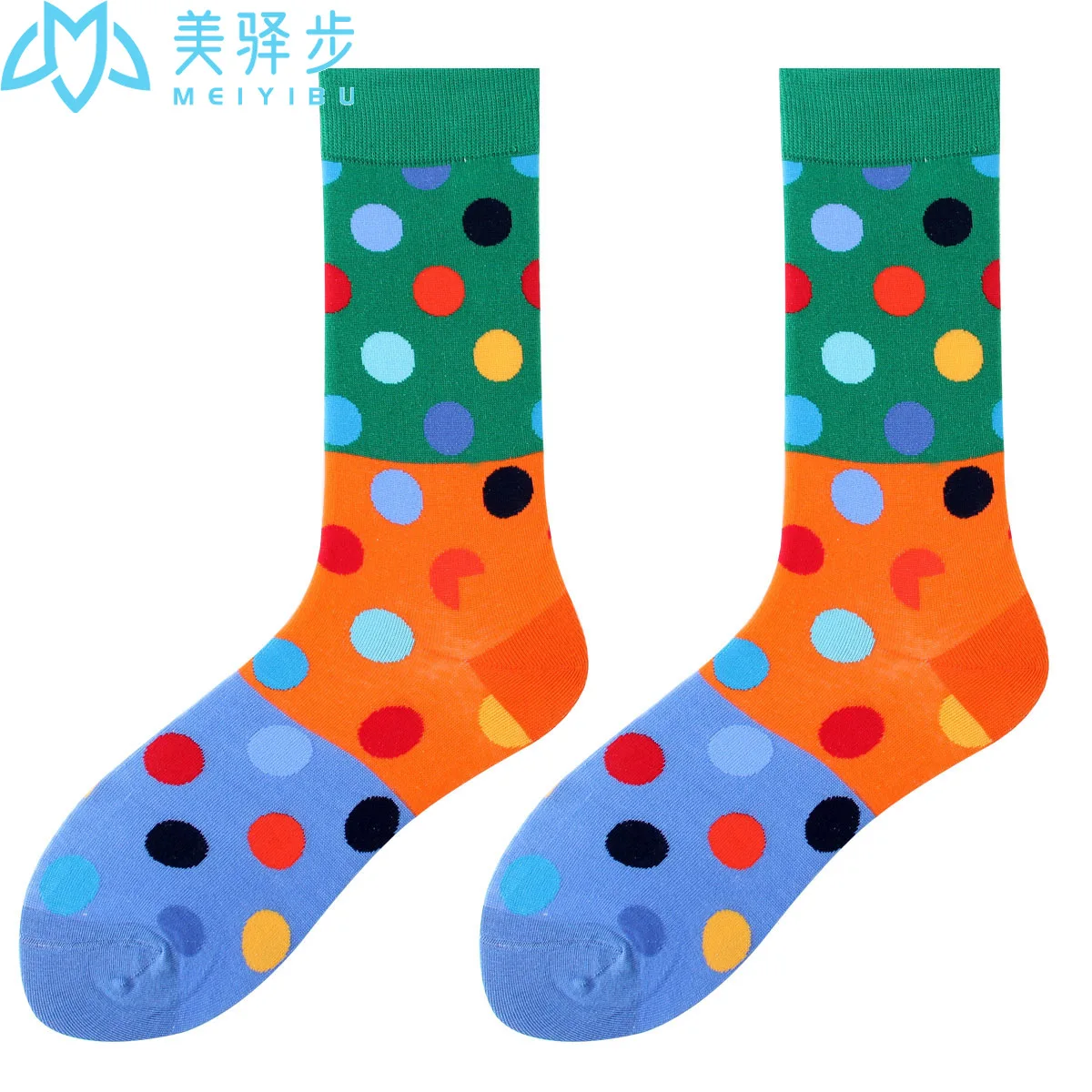 12 Pairs Per Set New Big Dot Fashion Men's Stockings Breathable Hip-Hop Street Socks Happy Socks Wholesale