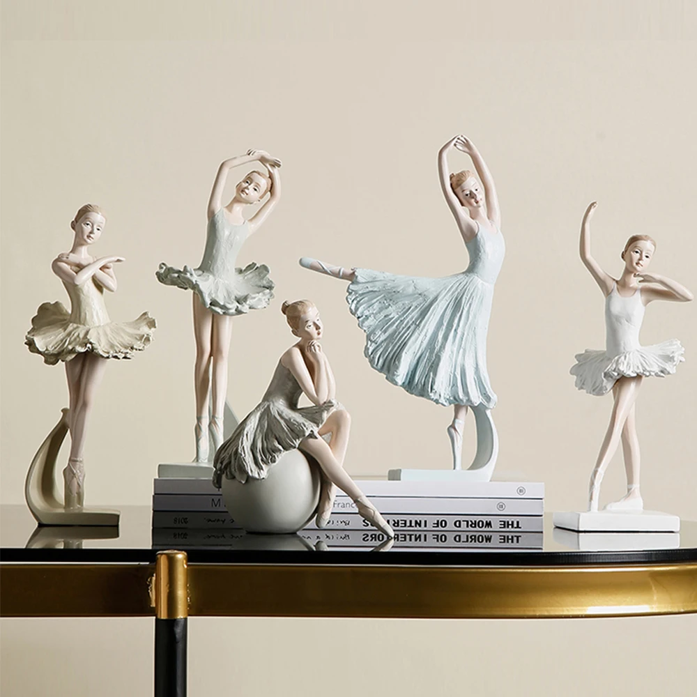 Скандинавская художественная Статуэтка балерины из смолы фигурки украшения для