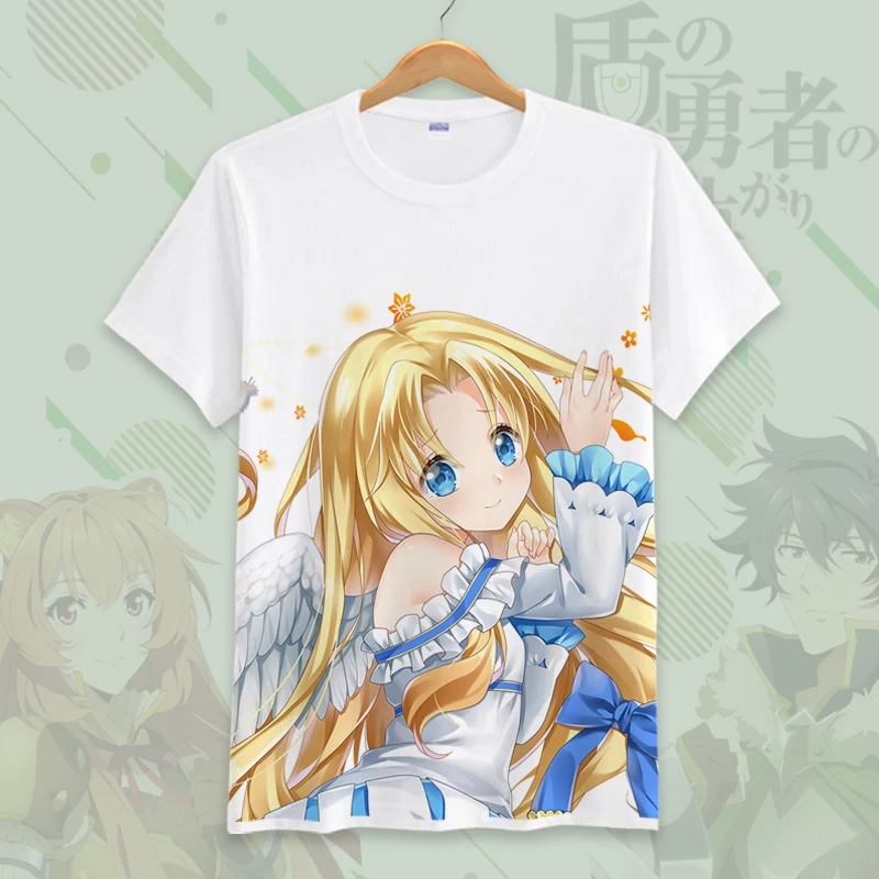 Летняя футболка с изображением героев из игры The Rising of the Shield Hero японским аниме