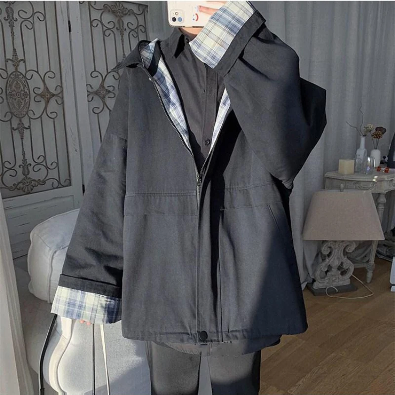 Jackets Women Retro Loose Zipper Hooded Spring College Harajuku Trendy All-match Cozy Minimalist Classic Leisure Unisex Outwear | Женская