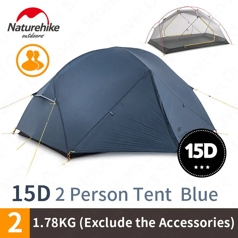 Naturehike Mongar 2 человека палатка водонепроницаемая 15D нейлоновая ткань для кемпинга