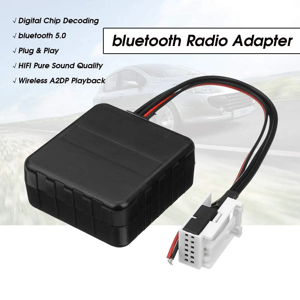 Автомобильный bluetooth модуль Aux кабель-приемник беспроводной HIFI музыкальный плеер для Citroen C2 2005 C5 RD45 для peugeot 307 радио медиа