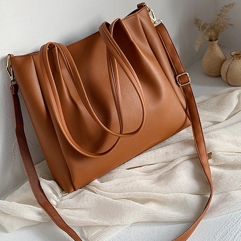 Повседневные Мягкие сумки тоуты из искусственной кожи Одноцветные сапоги Цвет