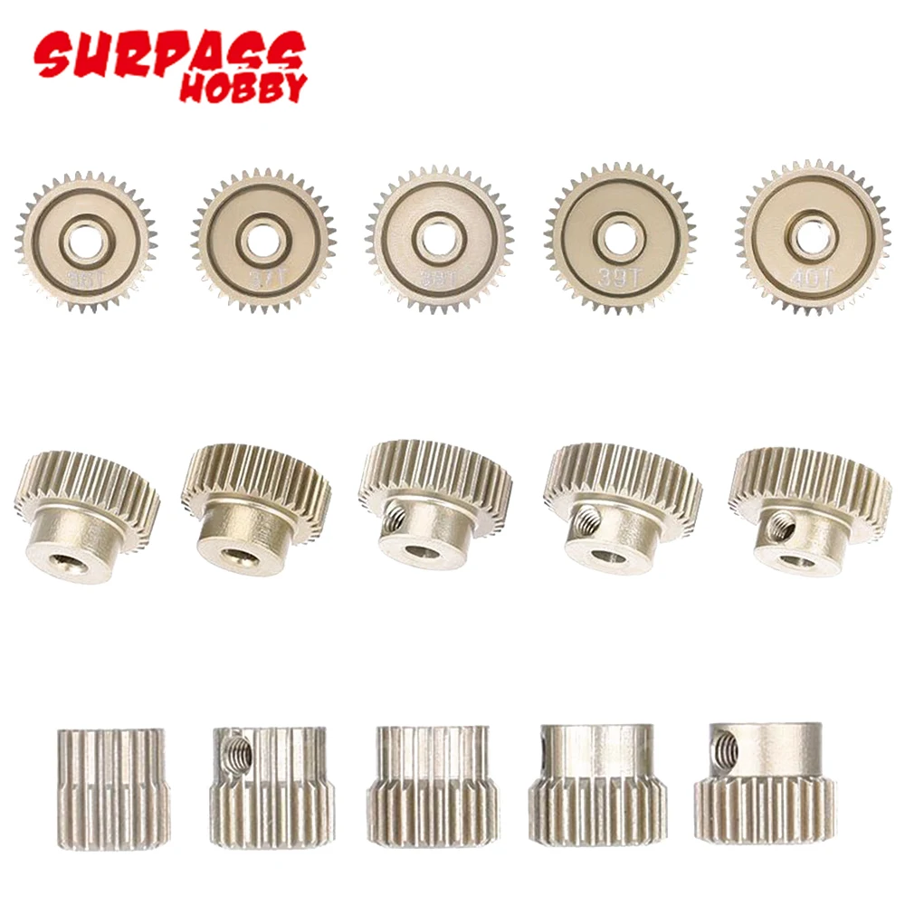 Шестерня 5 шт./лот SURPASSHOBBY 64DP 3 175 мм 21T-25T/26T-30T/31T-35T/36T-40T/41T-45T/46T-50 Т мотора шестерни для