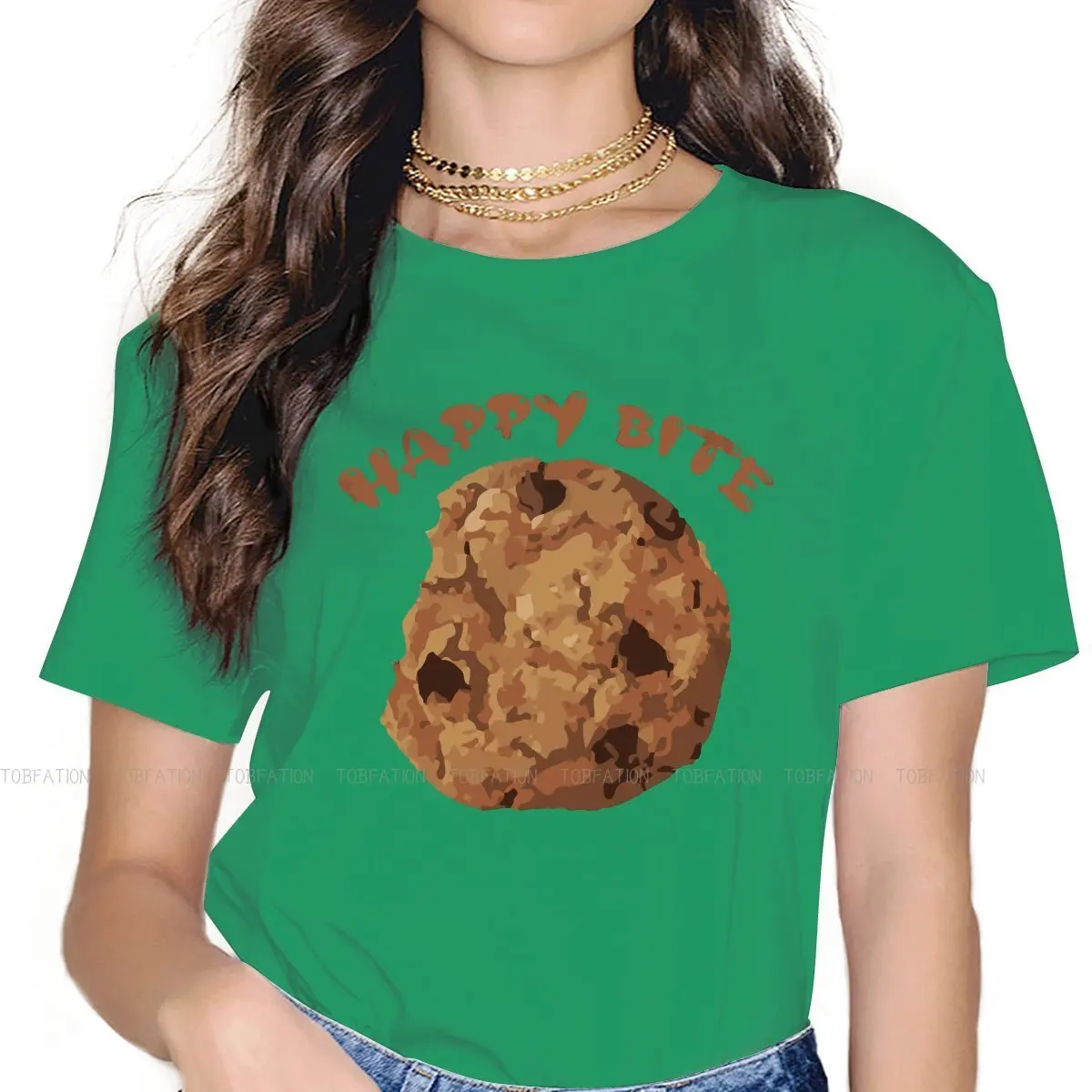 

Happy Bite Special TShirt for Girl Chips Ahoy Chocolate Cookie Cartoon 5XL Creative Gift Clothes T Shirt Stuff Ofertas