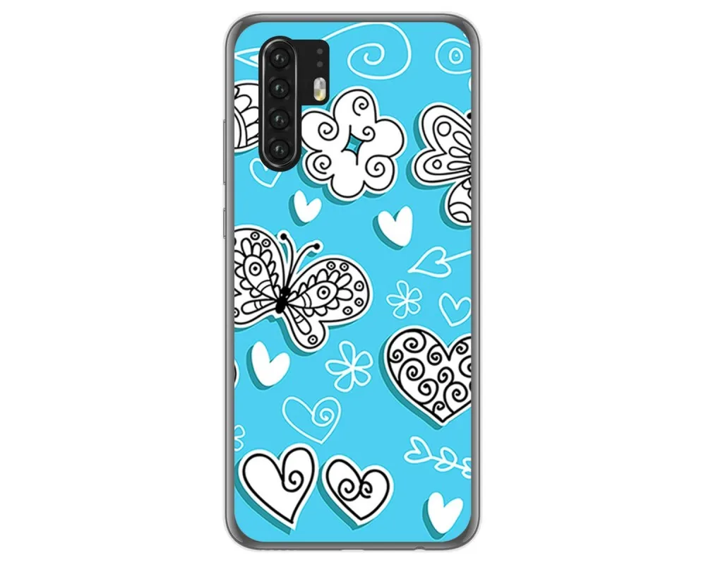 ТПУ гелевый Чехол для Huawei P30 Pro дизайн бабочки рисунки | Мобильные телефоны и