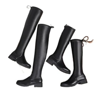 womens boots spring and autumn new fashion plush lace up knee length martin boots plus size european leisure and comfort boots