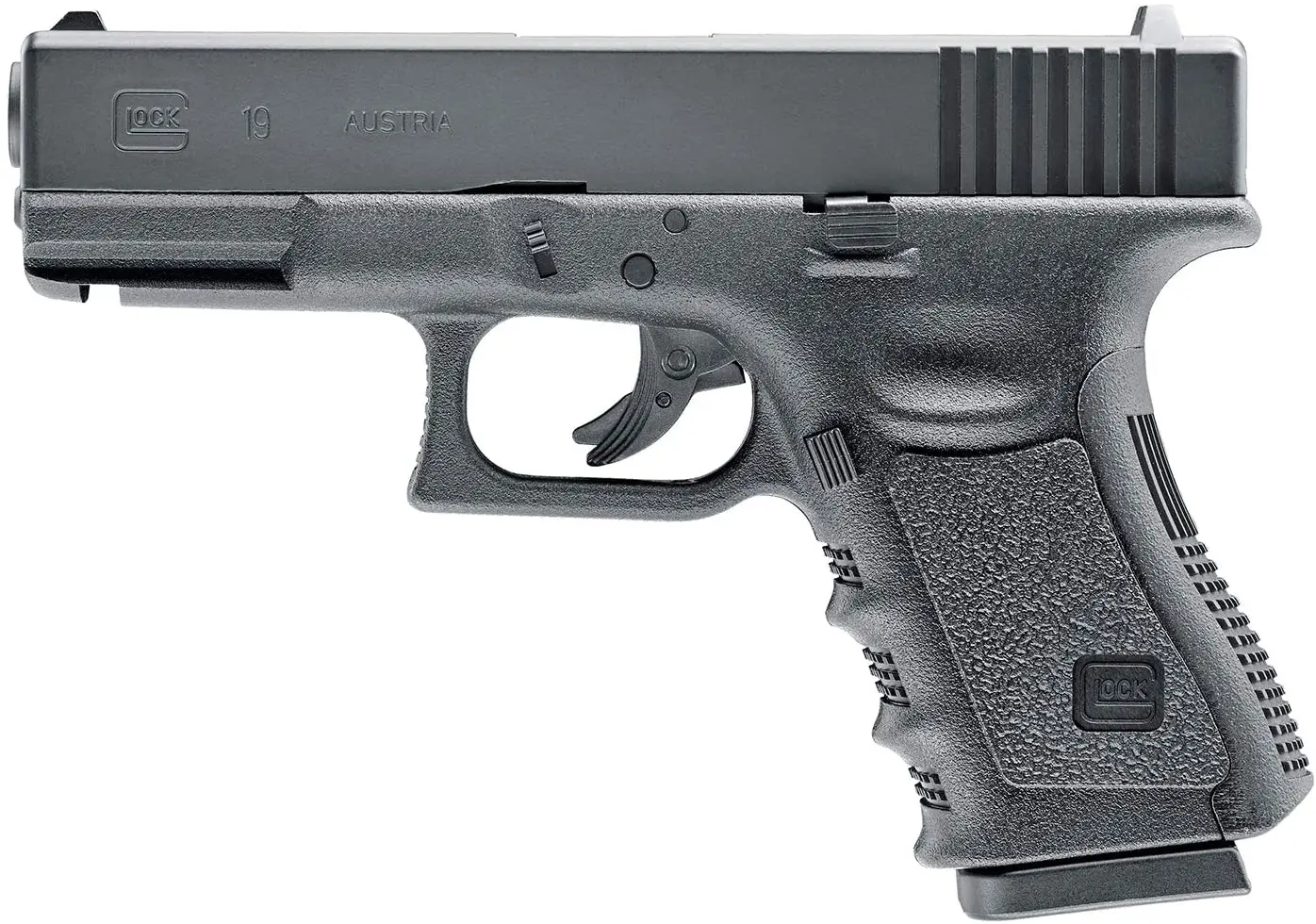 

Glock 19 Gen3 .177 Caliber BB Gun Air Pistol Metal wall plate