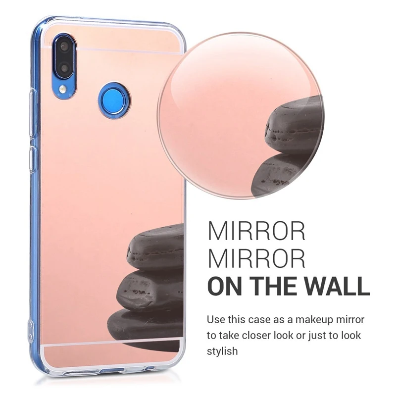UPaitou Mirror Case for Huawei P20 Lite/Pro TPU Acrylic with Soft Silicone Back Cover Lite Phone |