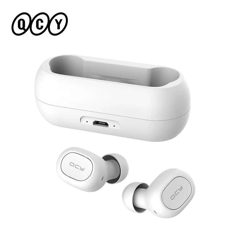 QCY QS1 T1C наушники Bluetooth V5.0 Гарнитура 3D стерео Спортивные Беспроводные с двойным