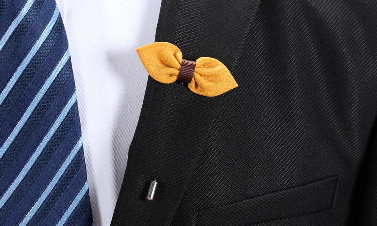 I Remiel Новая высококачественная Мужская шифоновая брошь с бантом тканевые длинные