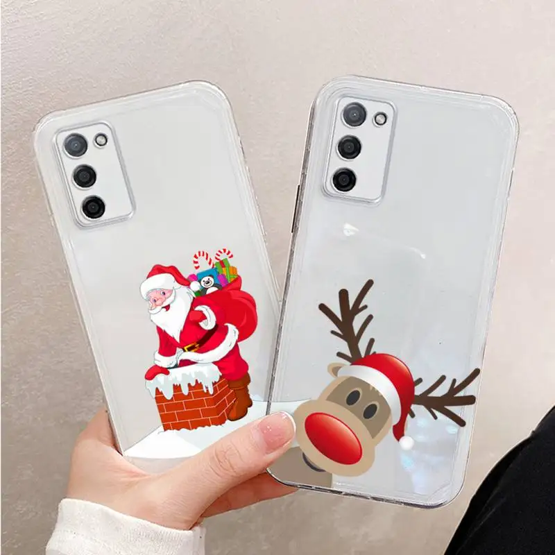 

christmas Phone Case For Xiaomi Mi 11 Ultra Lite 10 Redmi Note 9 8 7 9a K30S K40 Pro Transparent Coque