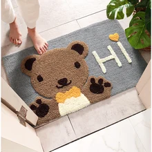 Cartoon Animal Bathroom Entrance Mat Shiba Inu Corgi Door Mat Frog Rabbit Bathroom Kitchen Flocking Carpet Bedroom Accessories Cartoon Animal Bathroom Entrance Mat Shiba Inu Corgi Door Mat Frog Rabbit Bathroom Kitchen Flocking Carpet Bedroom Accessories