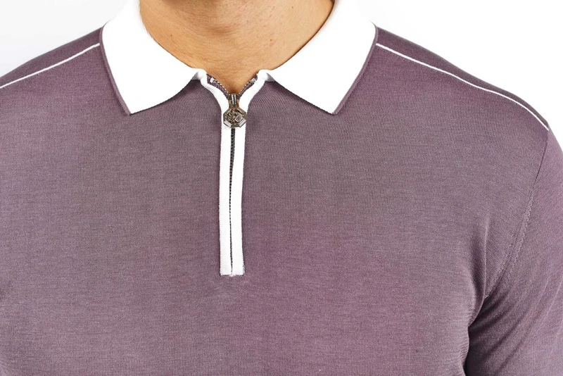 

Billionaire Polo T shirt men's silk 2021 summer zipper collar fashion leisure embroider pattern patchwork color free shipping