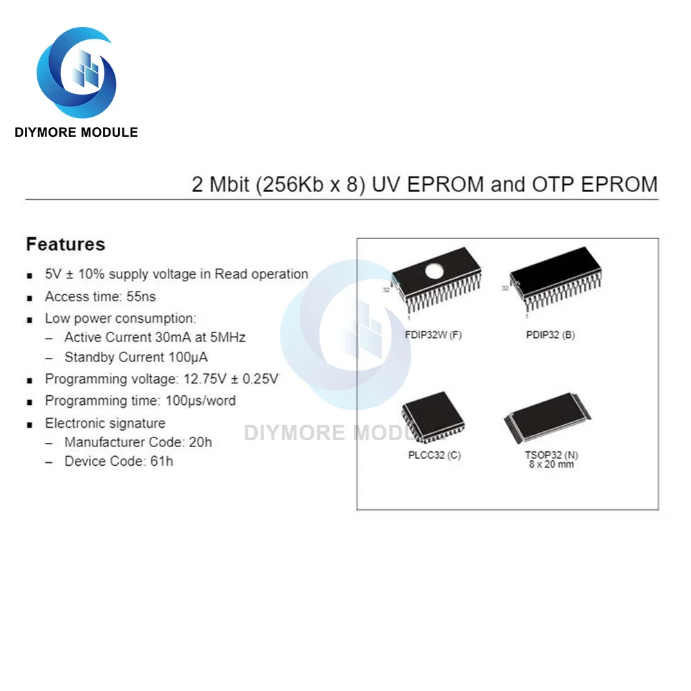 5 шт./лот M27C2001 2 Мбит/с (256Kb x 8) UV EPROM и OTP IC чип | Электронные компоненты