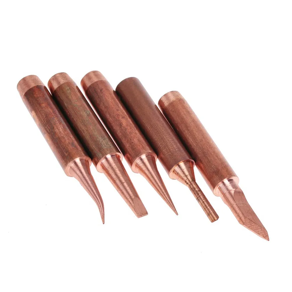 

5pcs/Set Welding Tips Welding Soldering Tools 900M-T Copper Soldering Iron Tip Lead-Free Solder Tips Welding Head