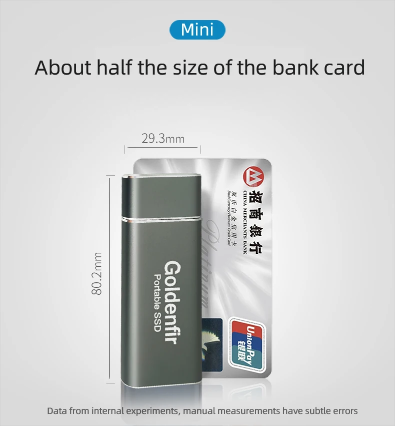 Goldenfir мини Портативный SSD USB 3,0 60 Гб 64 ГБ 120 ГБ 128 ГБ 240 ГБ 256 ГБ 480 ГБ 512 960 1 ТБ внешний твердотельный накопитель
