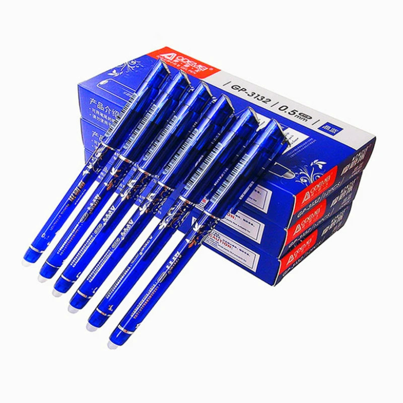 Новинка 1 шт. стираемые гелевые ручки синяя черная ручка с картриджем распродажа