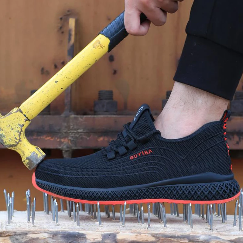 Кроссовки мужские рабочие со стальным носком легкие непрокалываемые