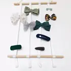 Nordic дерева для маленьких девочек заколки для волос заколка для волос, подвесной стеллаж для хранения Коробка для хранения ювелирных изделий, поясом, украшенным орнаментом, детская комната украшения реквизит для фотосессии