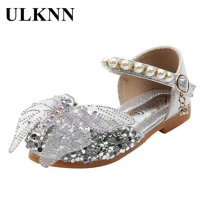 

ULKNN Flats for Girls Kids Pink soft shoe Children's Single shoes 2021 new princess leisure shoes show tide baby size 21-36