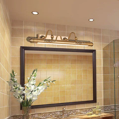 Светодиодный водонепроницаемый Американский зеркальный светильник для спальни, гостиницы, дома, предпочтительный светильник для ванной комнаты, 50 см, светящийся светильник с рисунком
