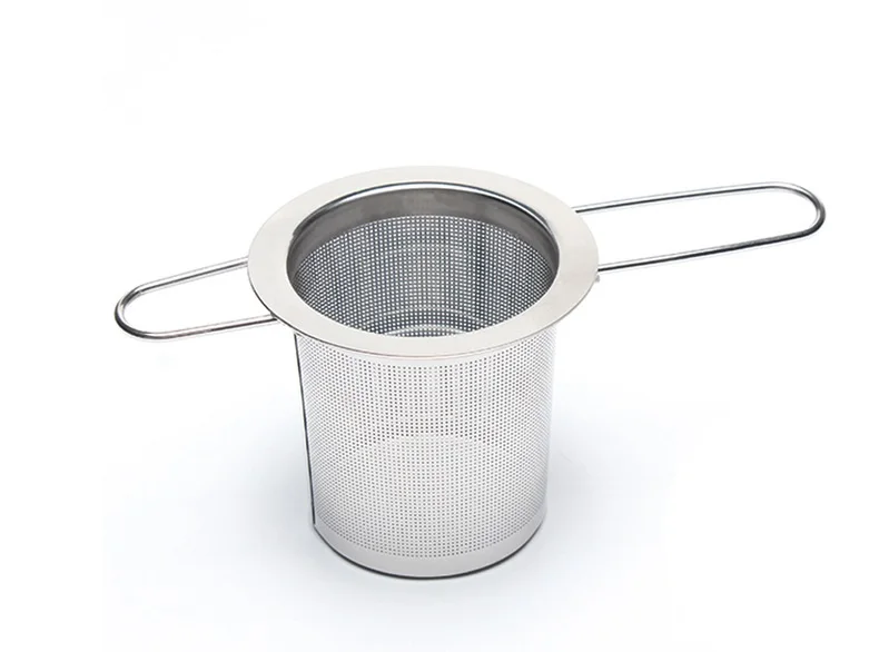 Colador de t&eacute; de acero inoxidable 304 reutilizable, filtro creativo de t&eacute; con mango plegable, WB1104, nuevo, env&iacute;o gratis-1