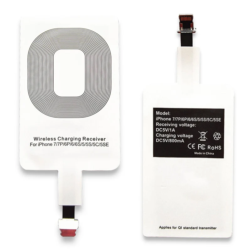 

Apple Universal Qi Wireless Charger Adapter For iOS iPhone Lightweight Heat-resistant Wireless Charging Receiver Dock Connector